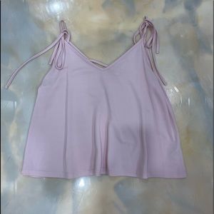 Garage pink crop-top with strings